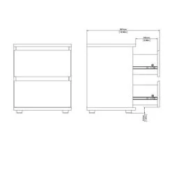 Yöpöytä Tvilum Nova 2S, Valkoinen -Olohuoneen kalusteet myymälä yopoyta tvilum nova 2s valkoinen 59aed osta reference